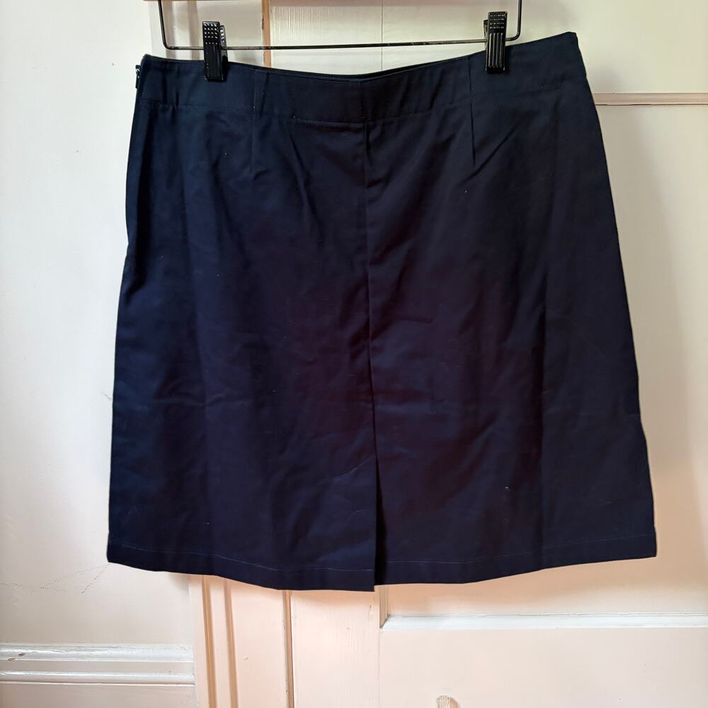 Lands' End Women's Blend Chino Skort Size 8 Navy Blue Cotton - Picture 3 of 8